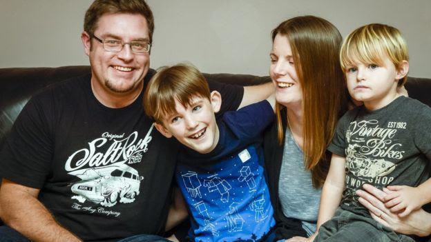 Nathan Crawford (centre) the first boy in the UK to have an operation (by NHS and Oxford University medics) to preserve some of his testicular tissue, with the hope he can have children later in life.